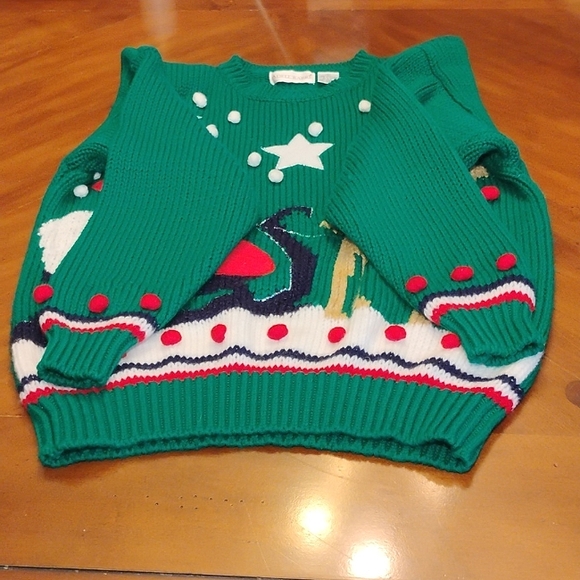 Adell Barre Christmas Sweater Green Colorful Knit Festive Women's Large - Picture 4 of 6